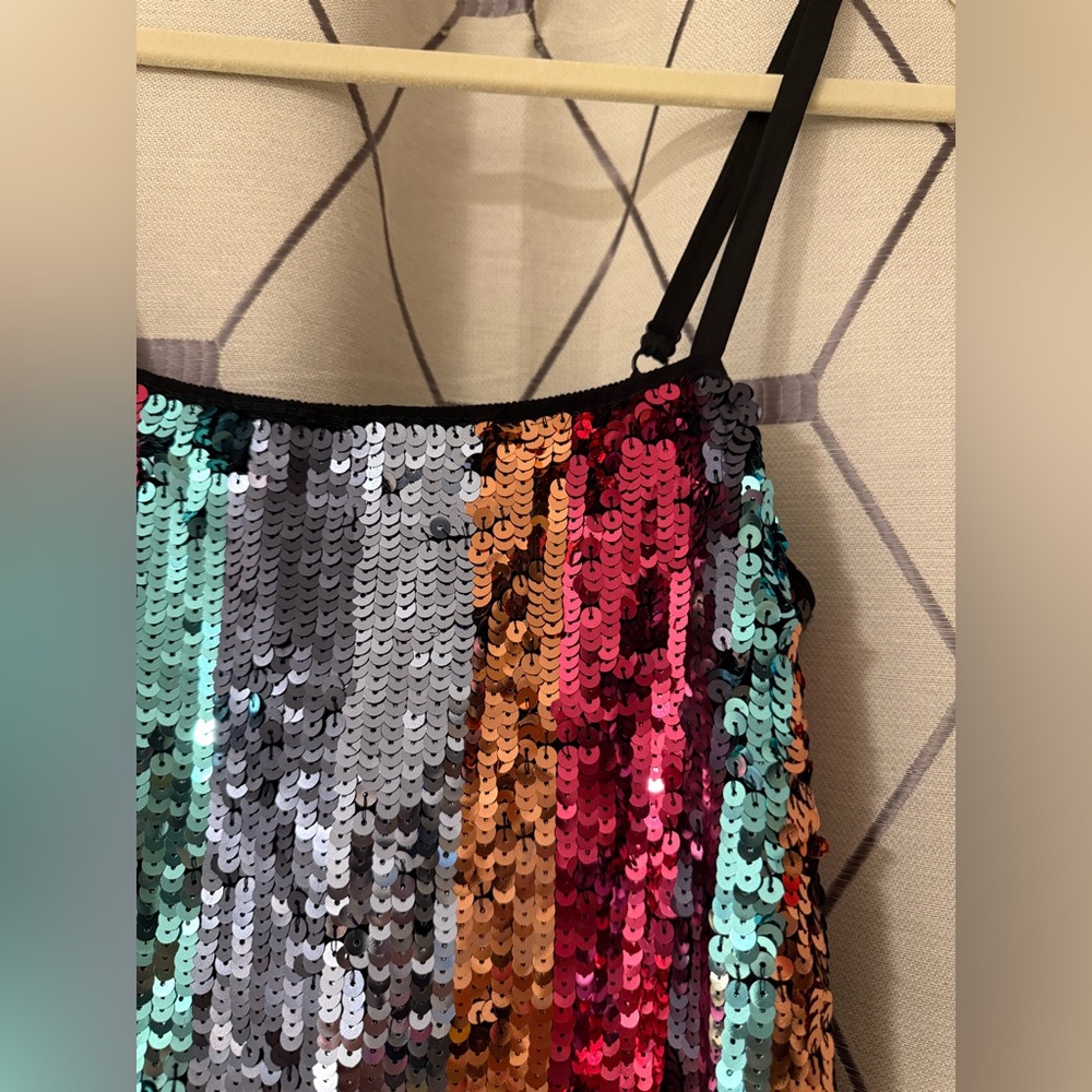 Tanya Taylor Sequin Stripe Erykah Mini Slip Dress - Picture 4 of 9